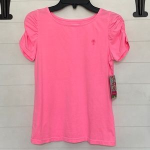 Lilly Pulitzer Little Lana Knit Top Neon Pink Girls Large NWT